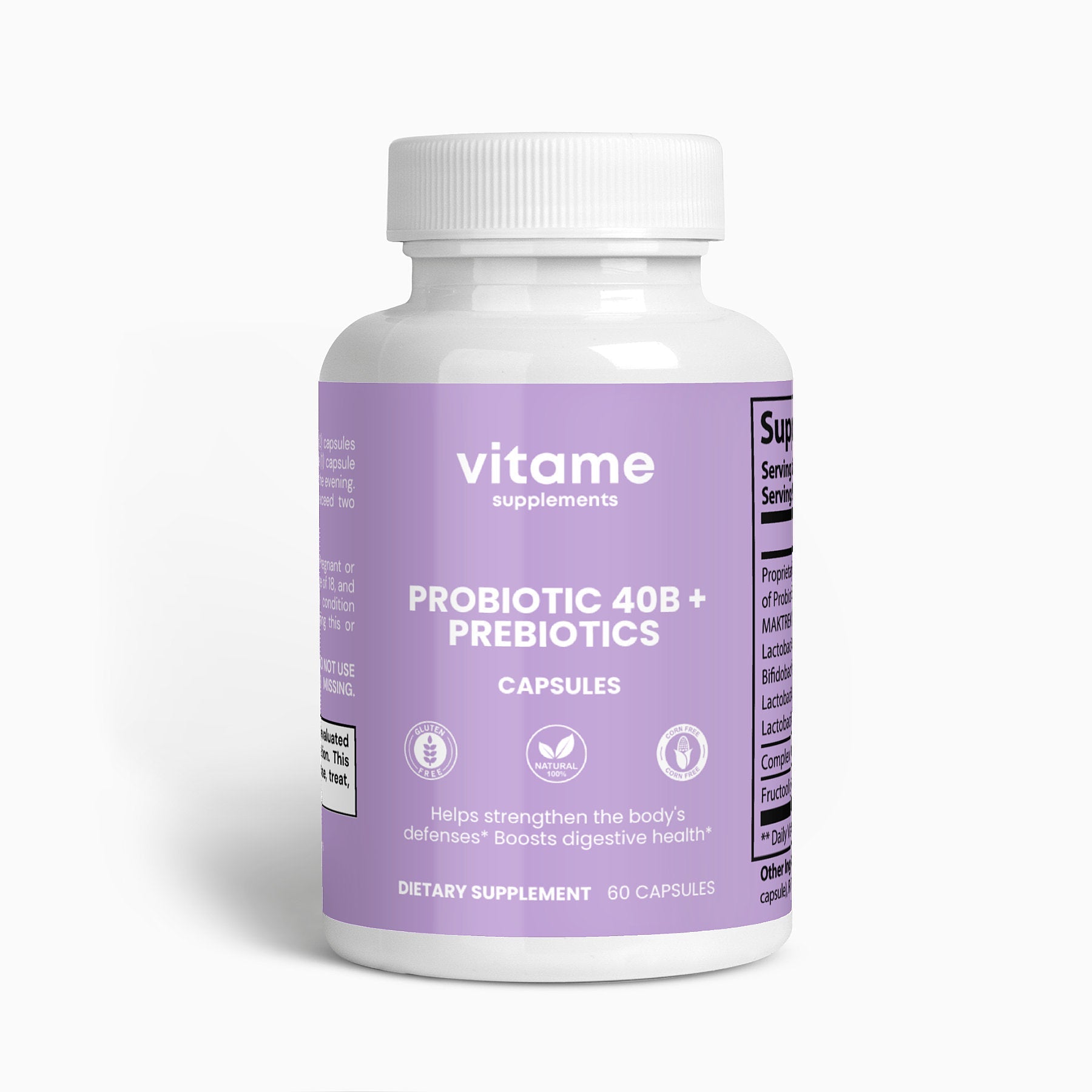 Probiotic 40B + Prebiotics - vitame supplements